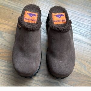 Women’s VINTAGE 90’s Y2K ROCKET DOG Brown SUEDE Platform CLOGS